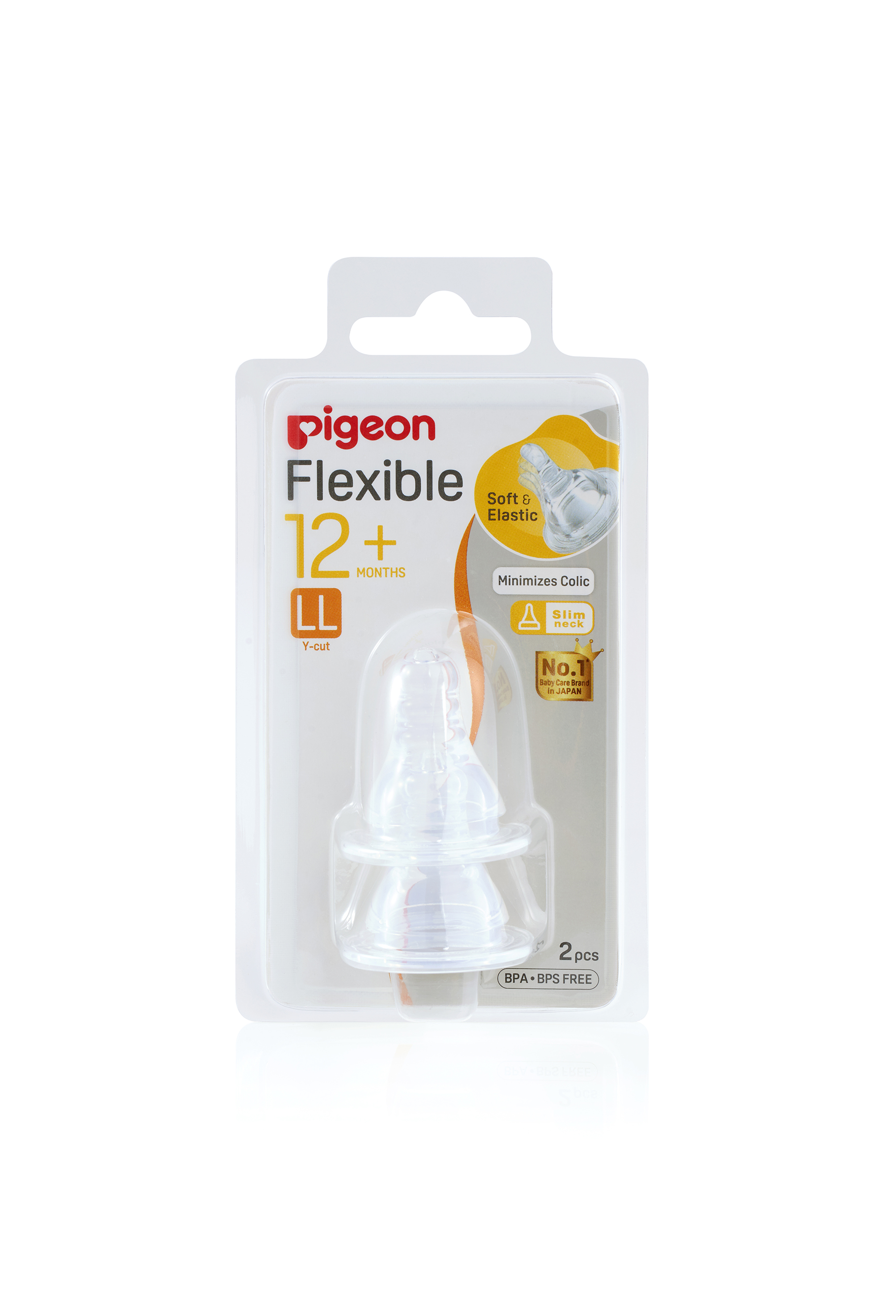 Pigeon Flexible Nipple Blister Pack 2pcs (LL) (PG-79344)